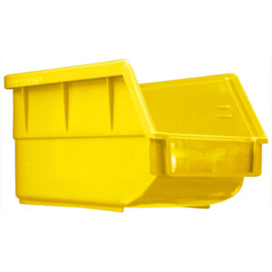 Yellow Plastic Bin, 75 x 195 x 105mm